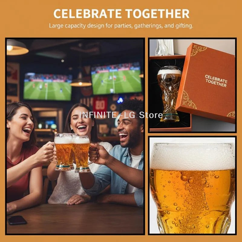 Football Trophy Beer Mug – Unique Design for Fans & Gatherings