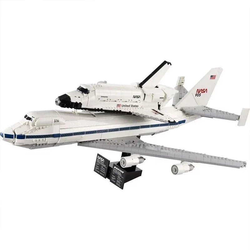 2417-Piece Space Plane Building Kit - Shuttle Carrier Aircraft Toy