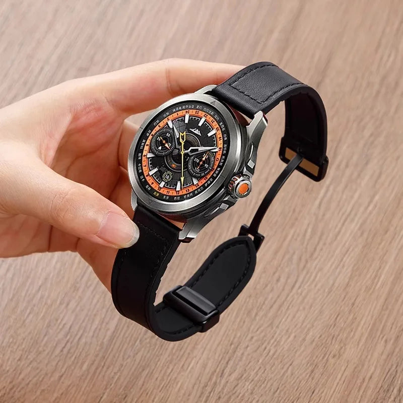 Luxurious Leather 22mm Magnetic Strap for Xiaomi Watch S1-S4