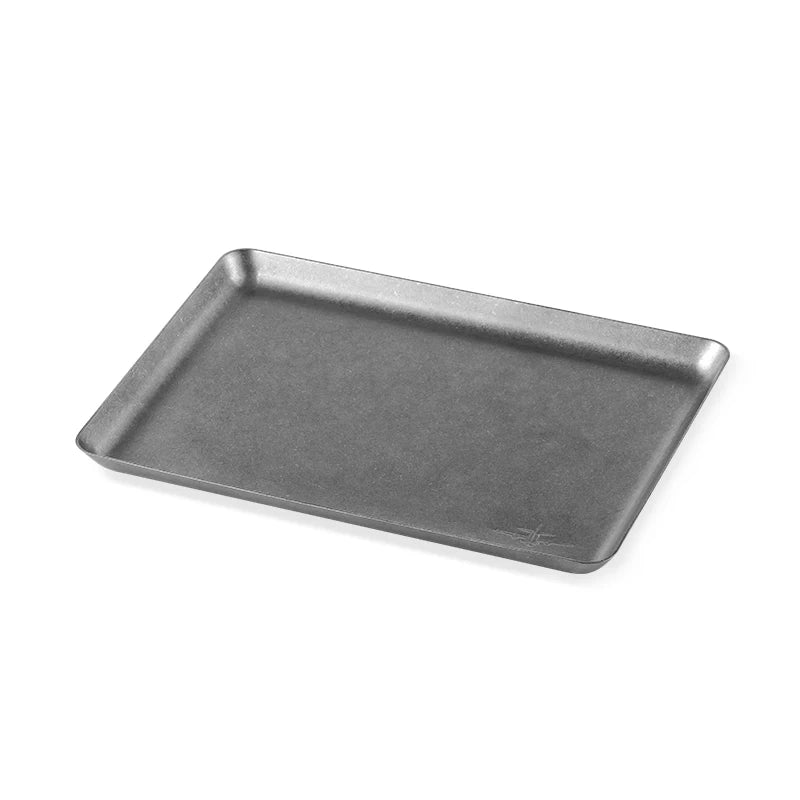Stylish Stainless Steel Coffee Tray with Mini Fork - Perfect for Home & Travel