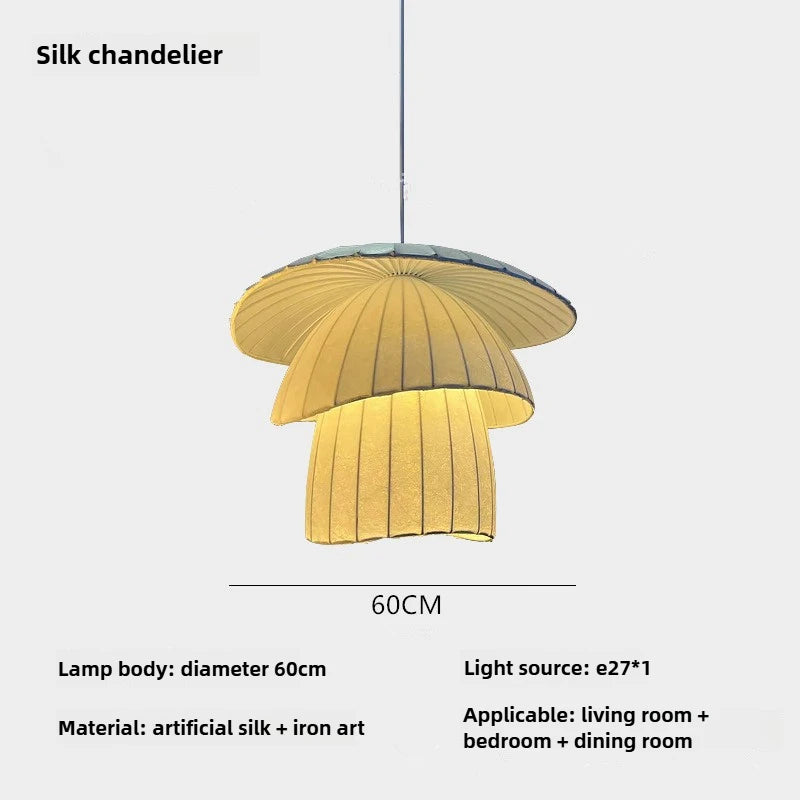 Hand-Woven Japanese Wabi Sabi Pendant Light - Minimalist Chandelier