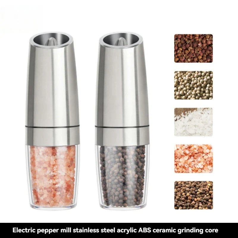 Automatic Electric Pepper Grinder – Adjustable Stainless Steel Mill