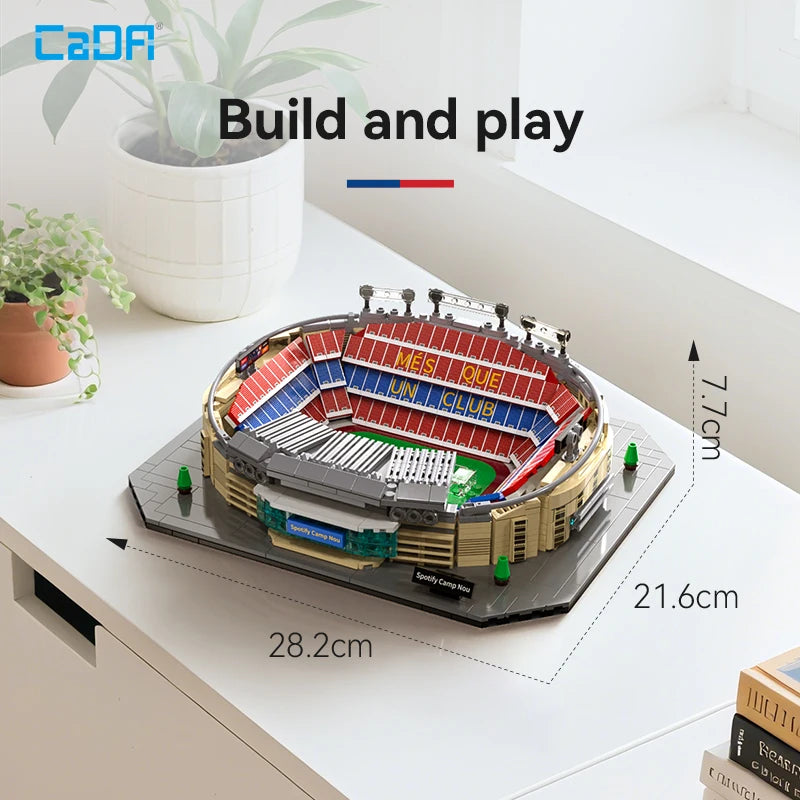 CaDA Camp Nou Building Block Set - 728 Pieces for Football Fans