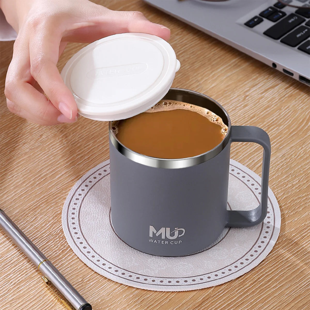 Double-Layer Insulated Coffee Mug - Hot & Cold Drink Cup