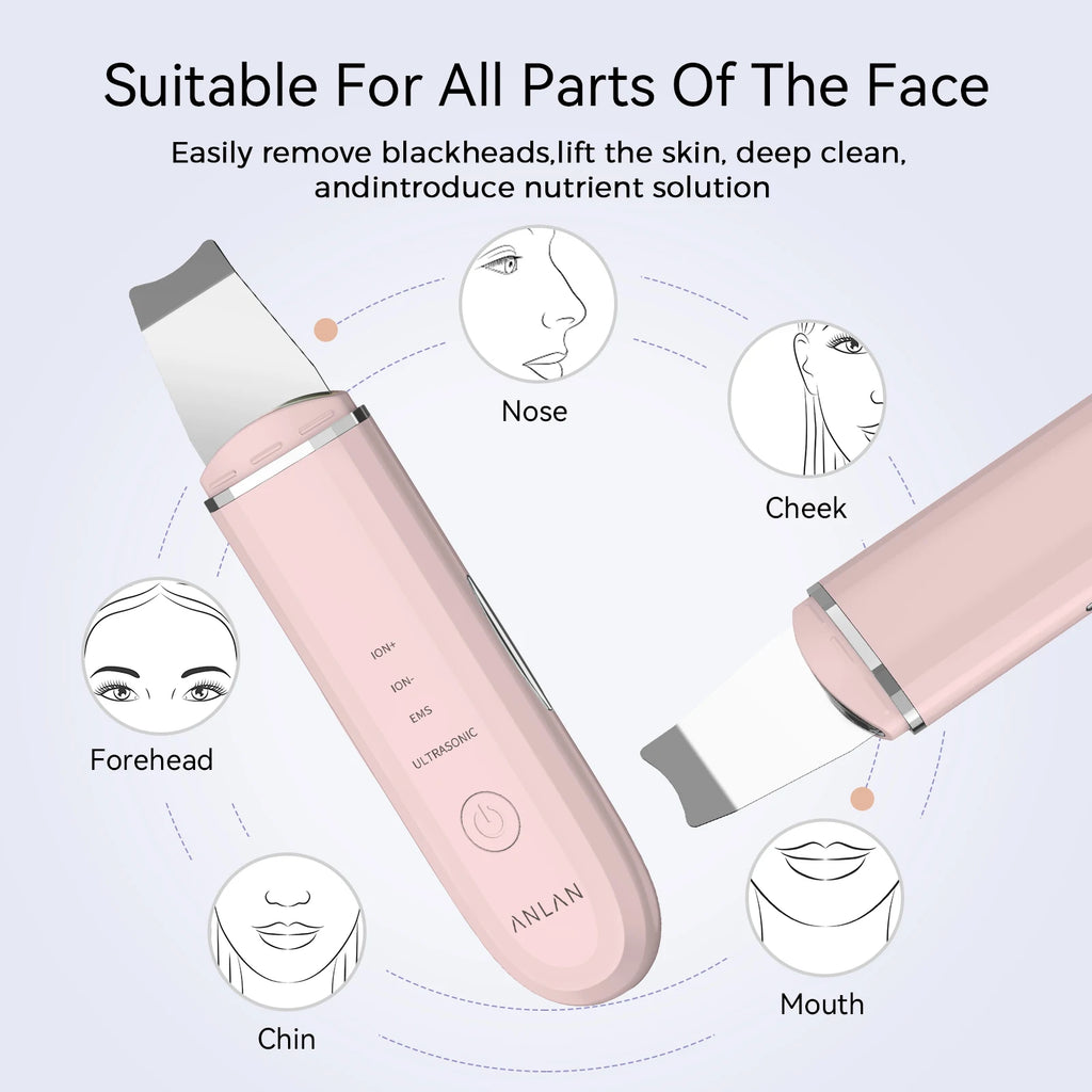 Anlan Ultrasonic Skin Scrubber - Deep Clean & Revitalize Your Face