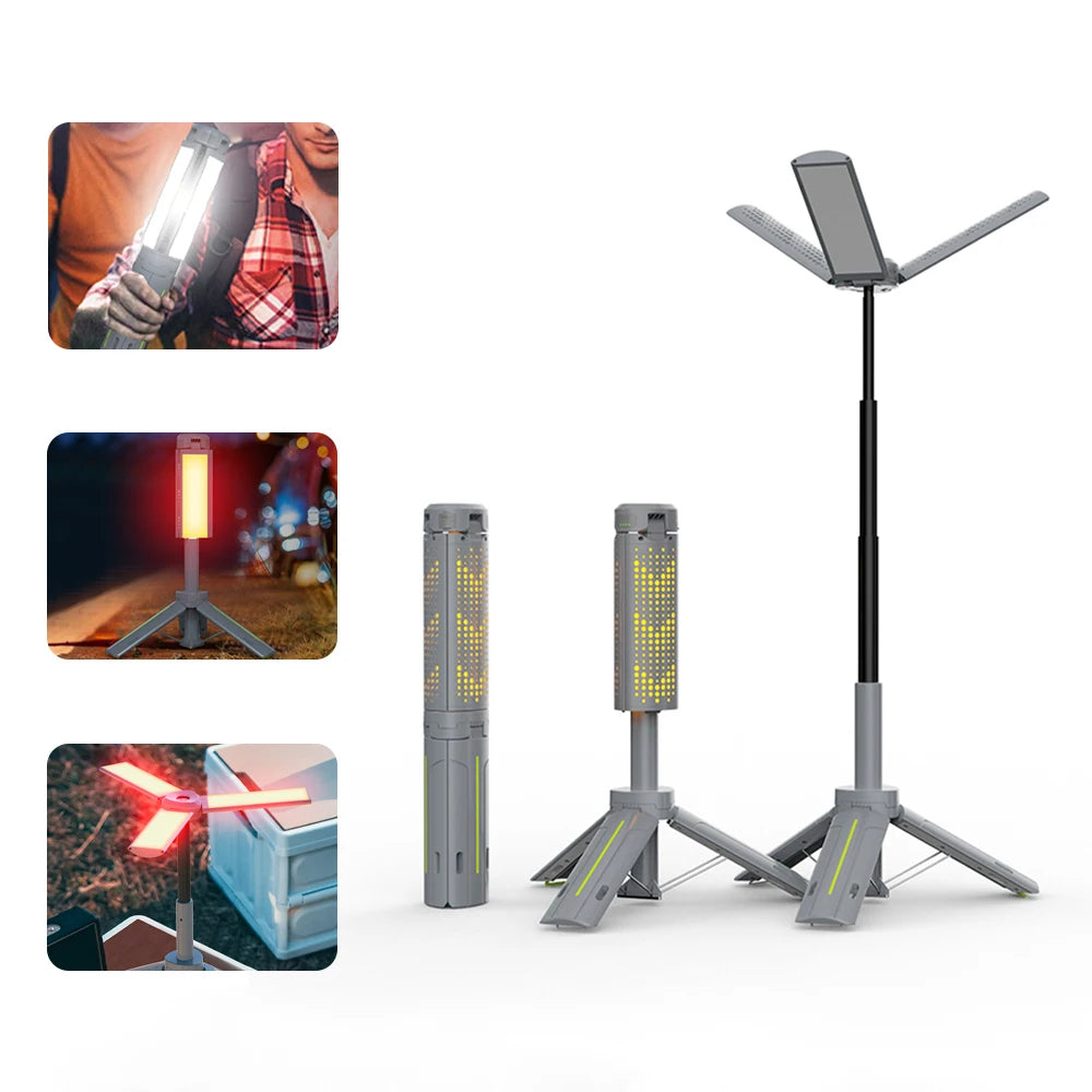 Rechargeable Telescopic Camping Lantern & Flashlight for Outdoor Adventures