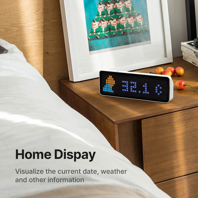 Ulanzi TC001 Smart Pixel Clock with Weather & Follower Display