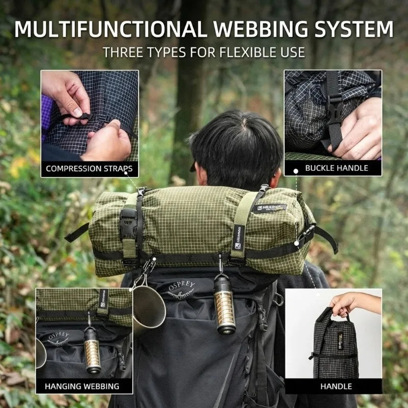 HIKEMAN Ultralight Dyneema Waterproof Backpack Expansion Pouch