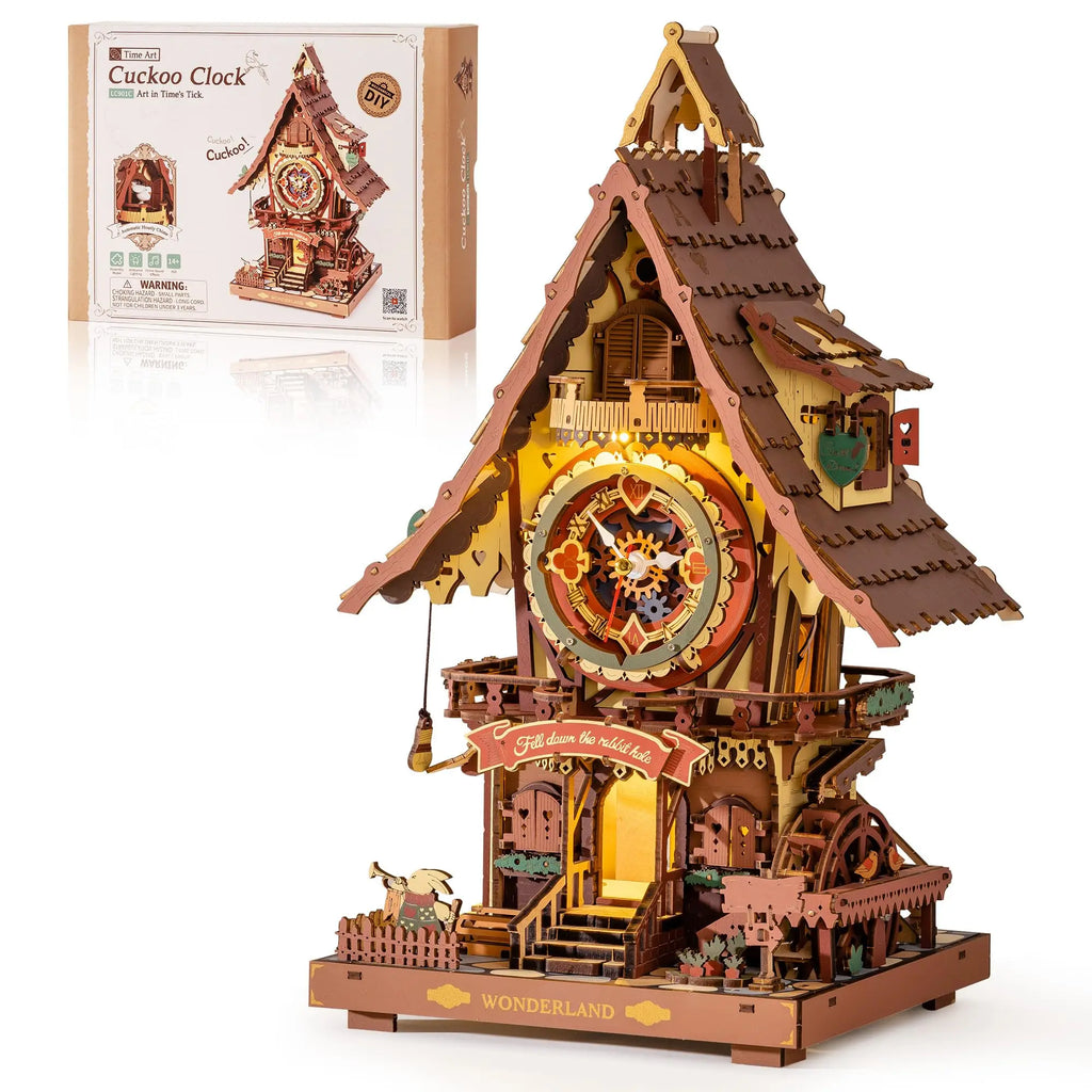 Robotime ROKR Cuckoo Clock: Unique 3D Wooden Puzzle Home Decor