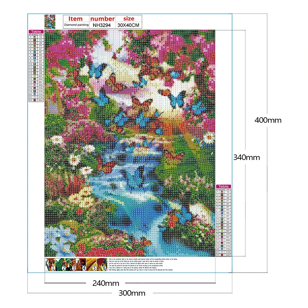 5D Diamond Painting Kit – Stunning Waterfall Art for Home Décor
