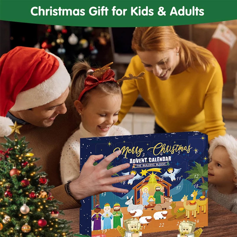 DIY Nativity Scene Christmas Advent Calendar - 24-Day Countdown