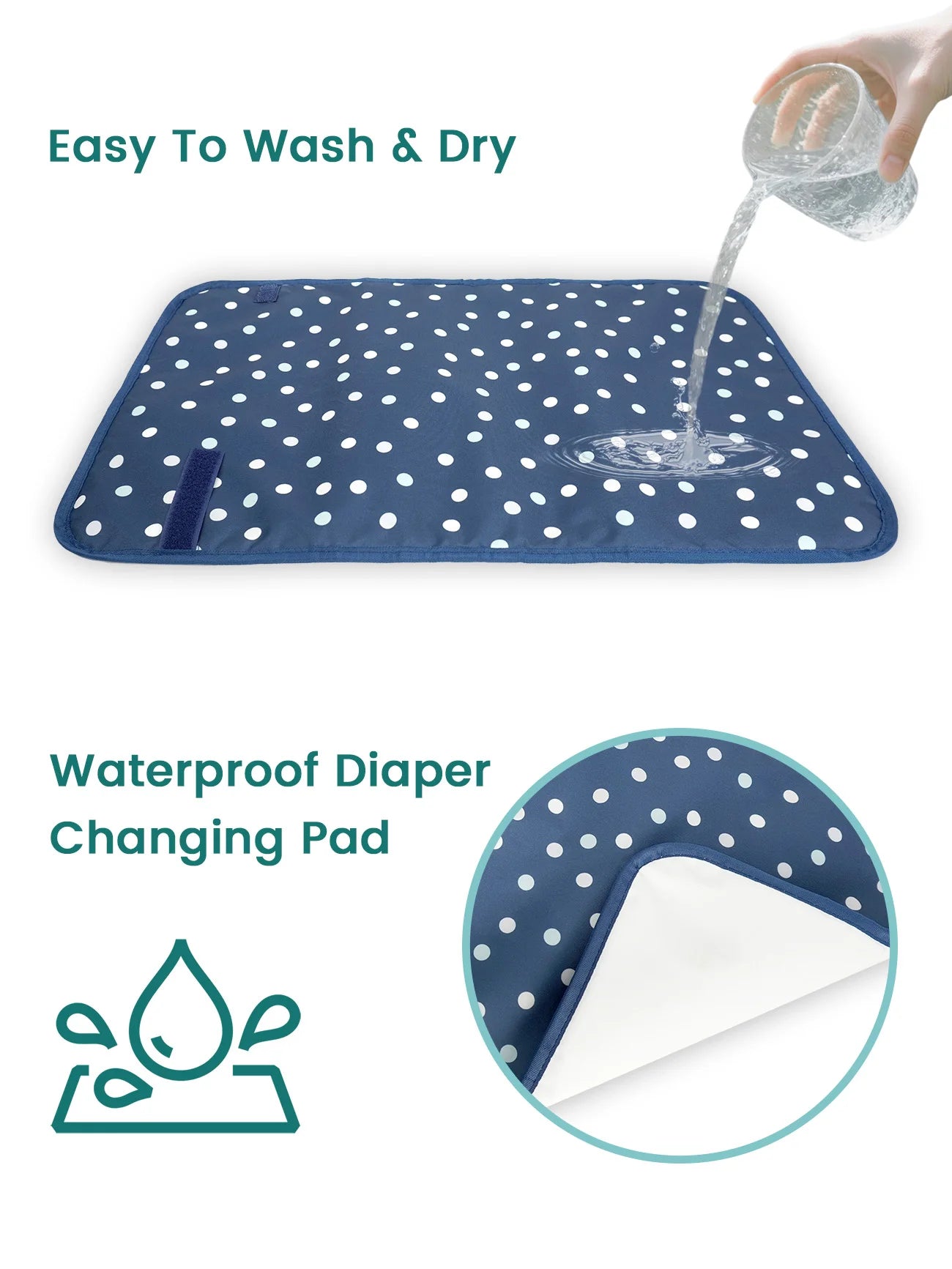Portable Waterproof Diaper Changing Pad - Easy Clean & Foldable