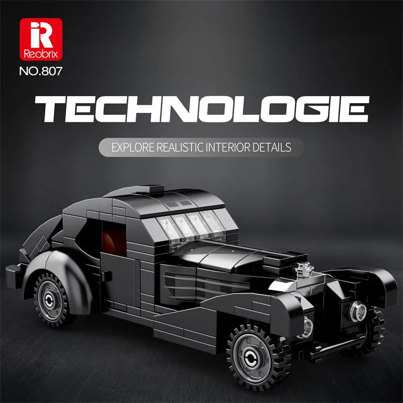 2024 Classic Vintage Racing Car Building Blocks - Super Sport Toy