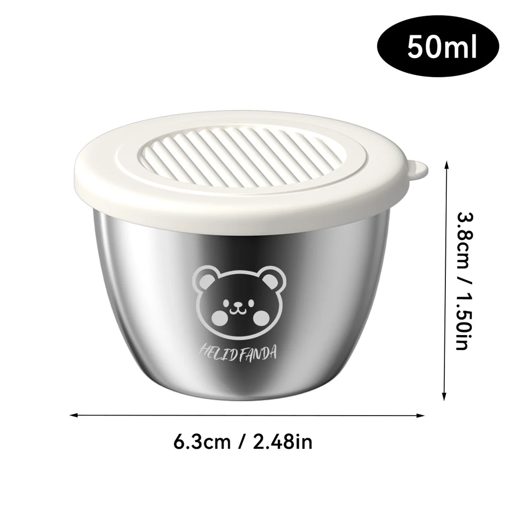 50ML Stainless Steel Leak-proof Sauce Container with Lid