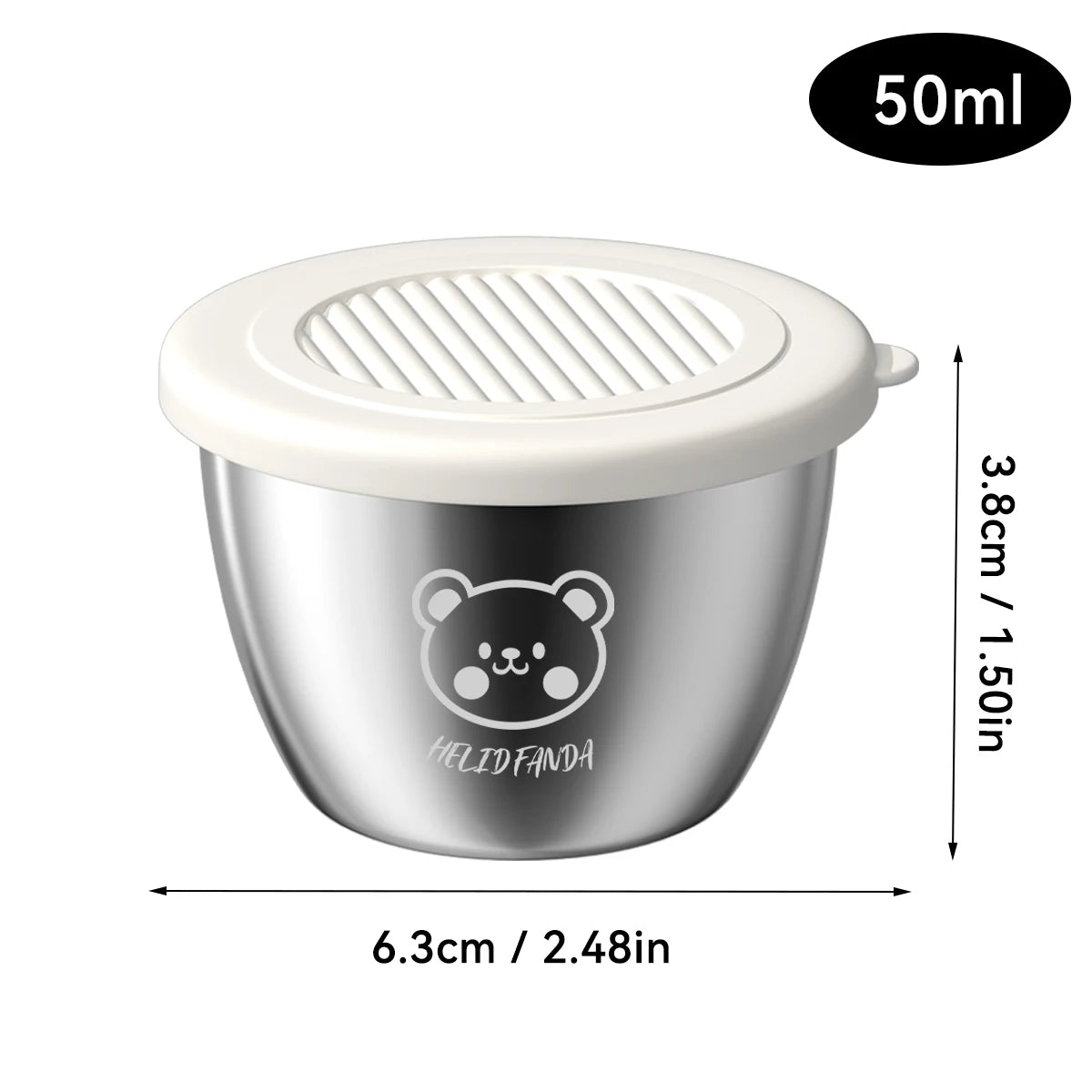 50ML Stainless Steel Leak-proof Sauce Container with Lid