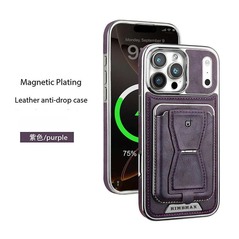 Luxury Magnetic 2-in-1 Leather Wallet Case for iPhone 17 Pro Max