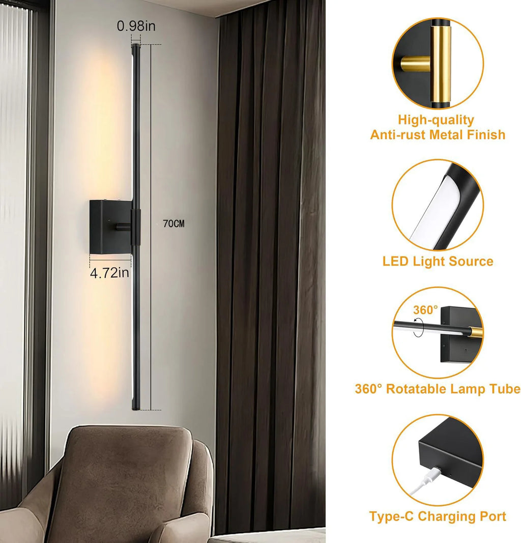 2-Piece LED Dimmable Picture Light - 10000mAh USB Rechargeable