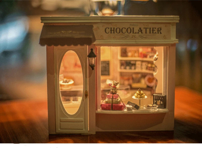 3D DIY Wooden Dollhouse Kit with Furniture - Irish Cottage Toy