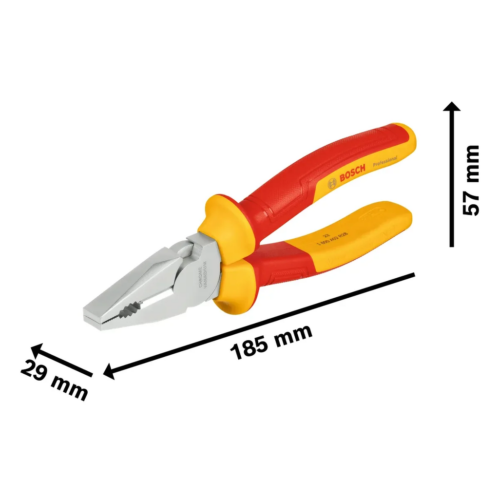 Bosch VDE Combination Pliers 180mm - Professional Hand Tool