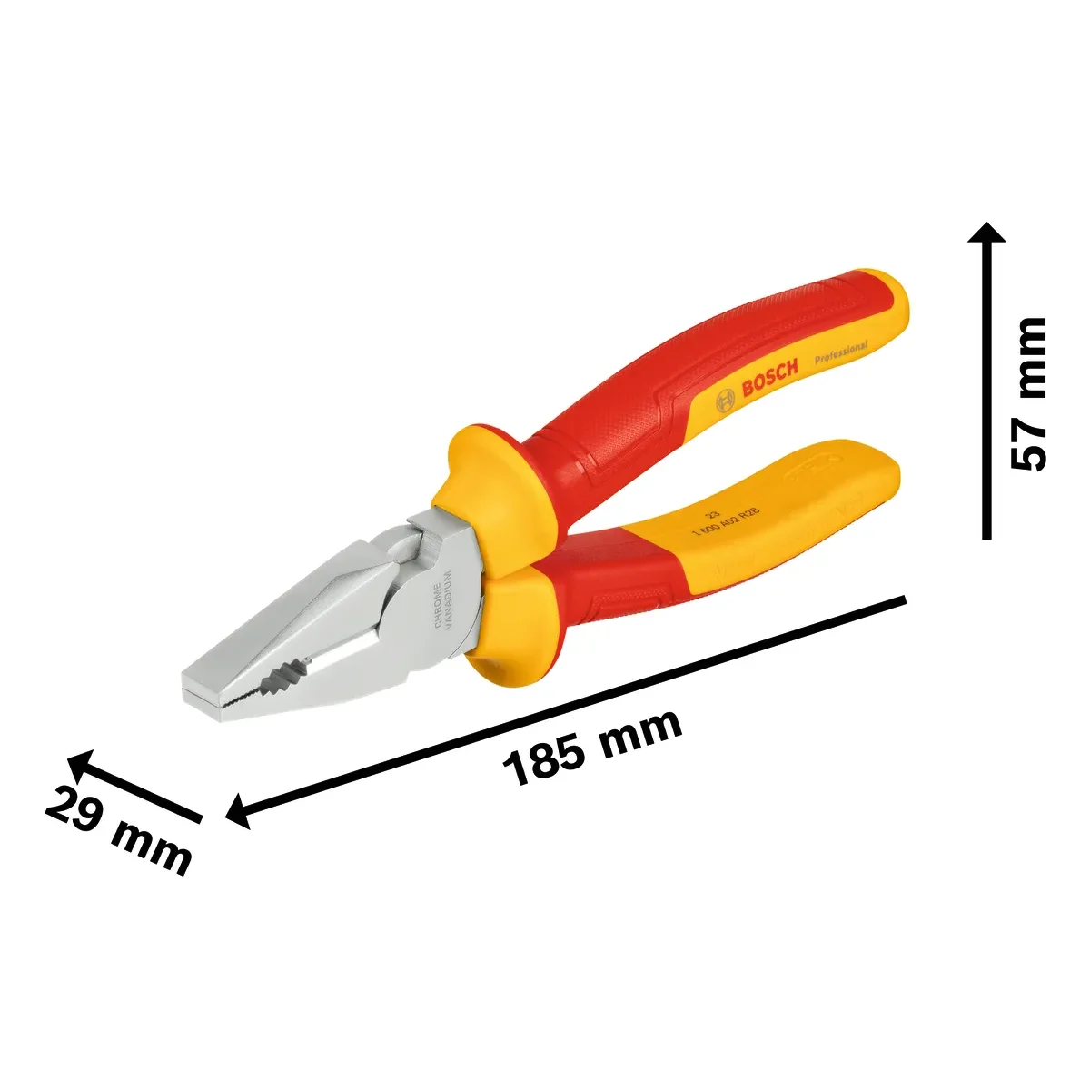 Bosch VDE Combination Pliers 180mm - Professional Hand Tool