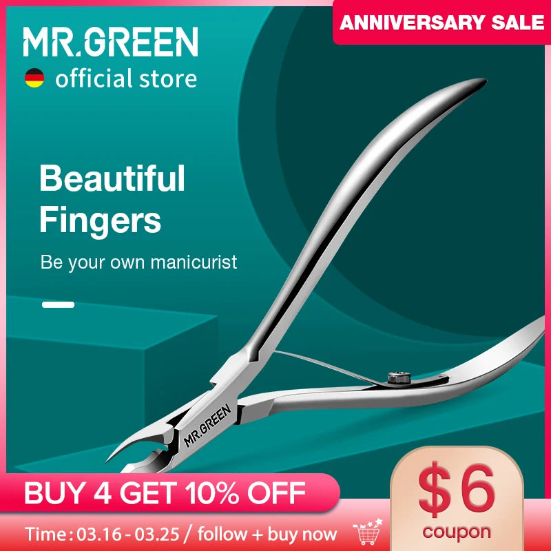 MR.GREEN Cuticle Nipper Scissors - Precision Manicure Tool