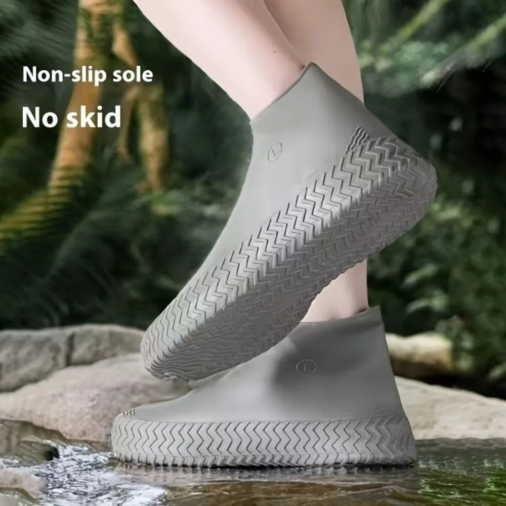 Reusable Thick Latex Waterproof Shoe Covers for Men & Women