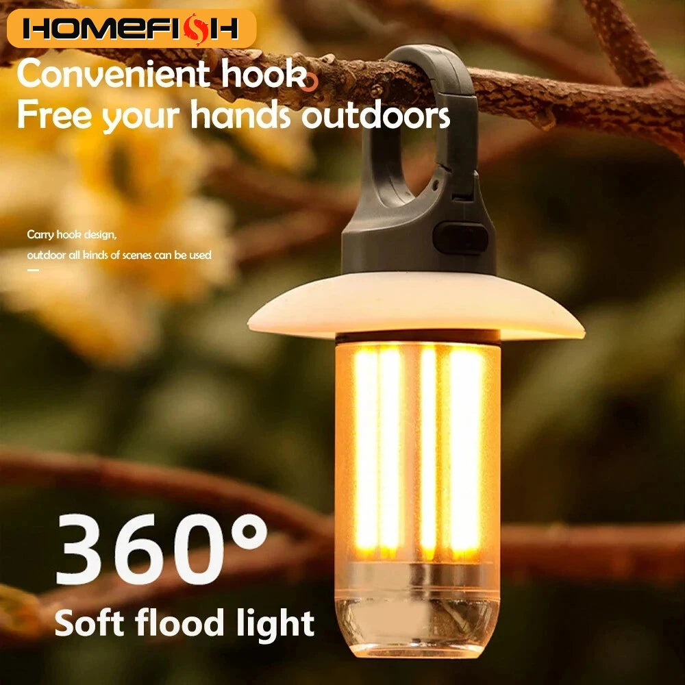 Super Bright LED Rechargeable Camping Lantern - 5 Modes Portable & Waterproof