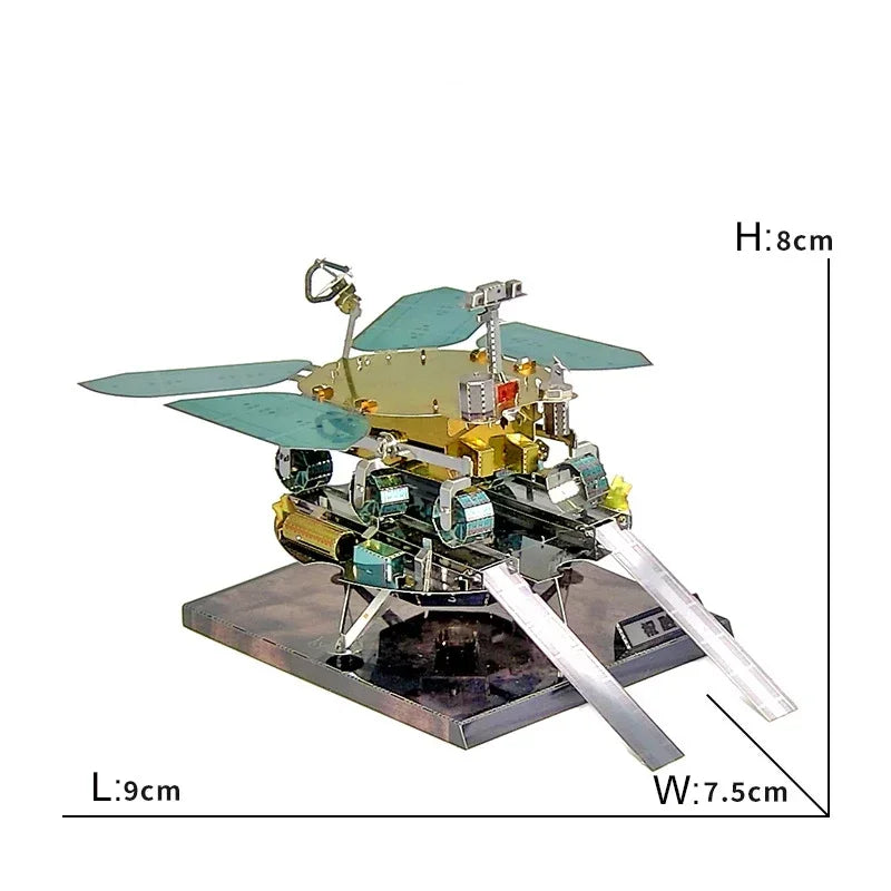 3D Metal Spacecraft Puzzle - Hubble Telescope & Mars Rover Model