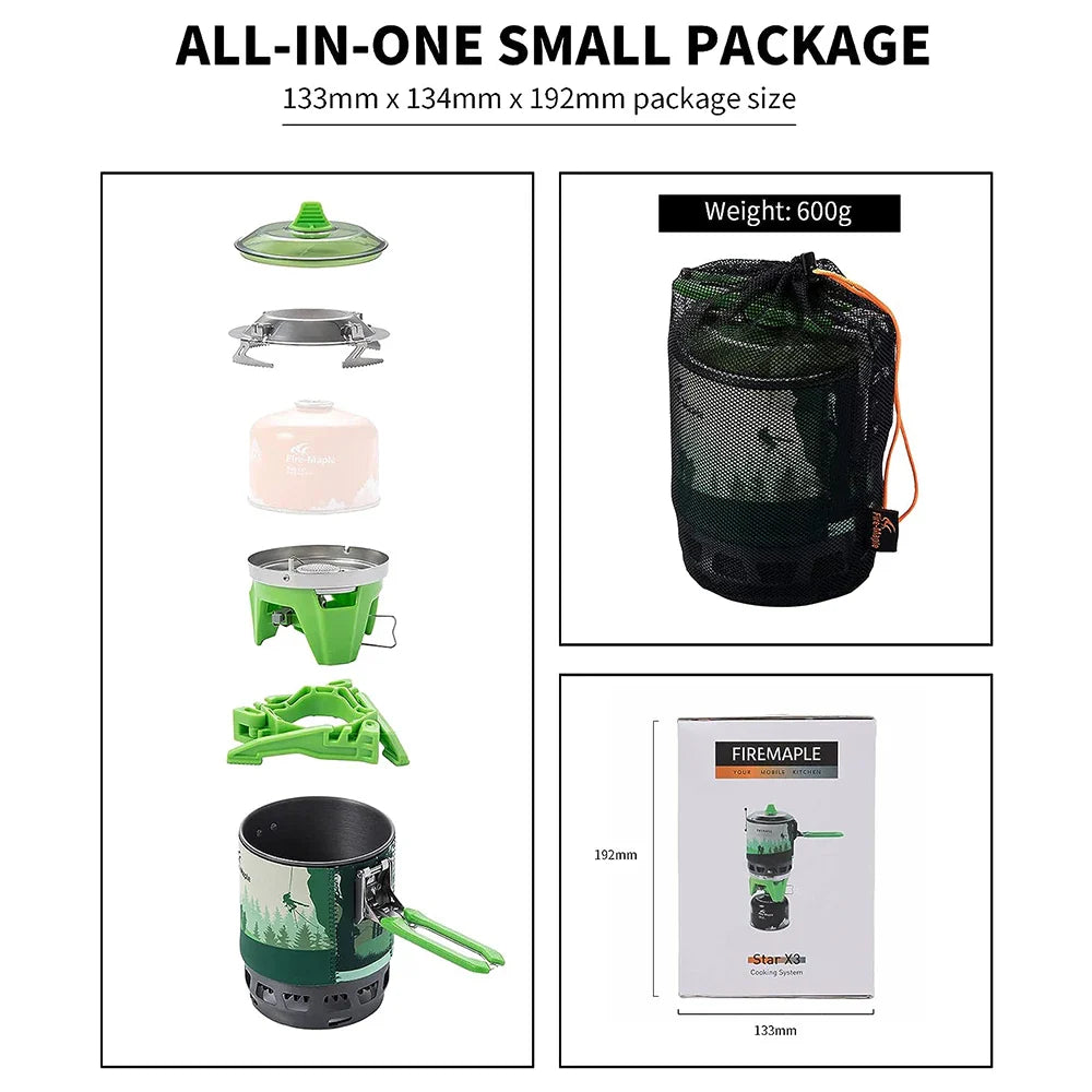 Fire-Maple FMS-X3 Lightweight Camping Gas Cooking System