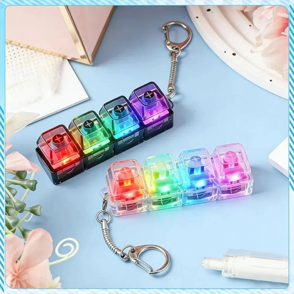 LED Fidget Keychain - Stress Relief Sensory Toy for All Ages