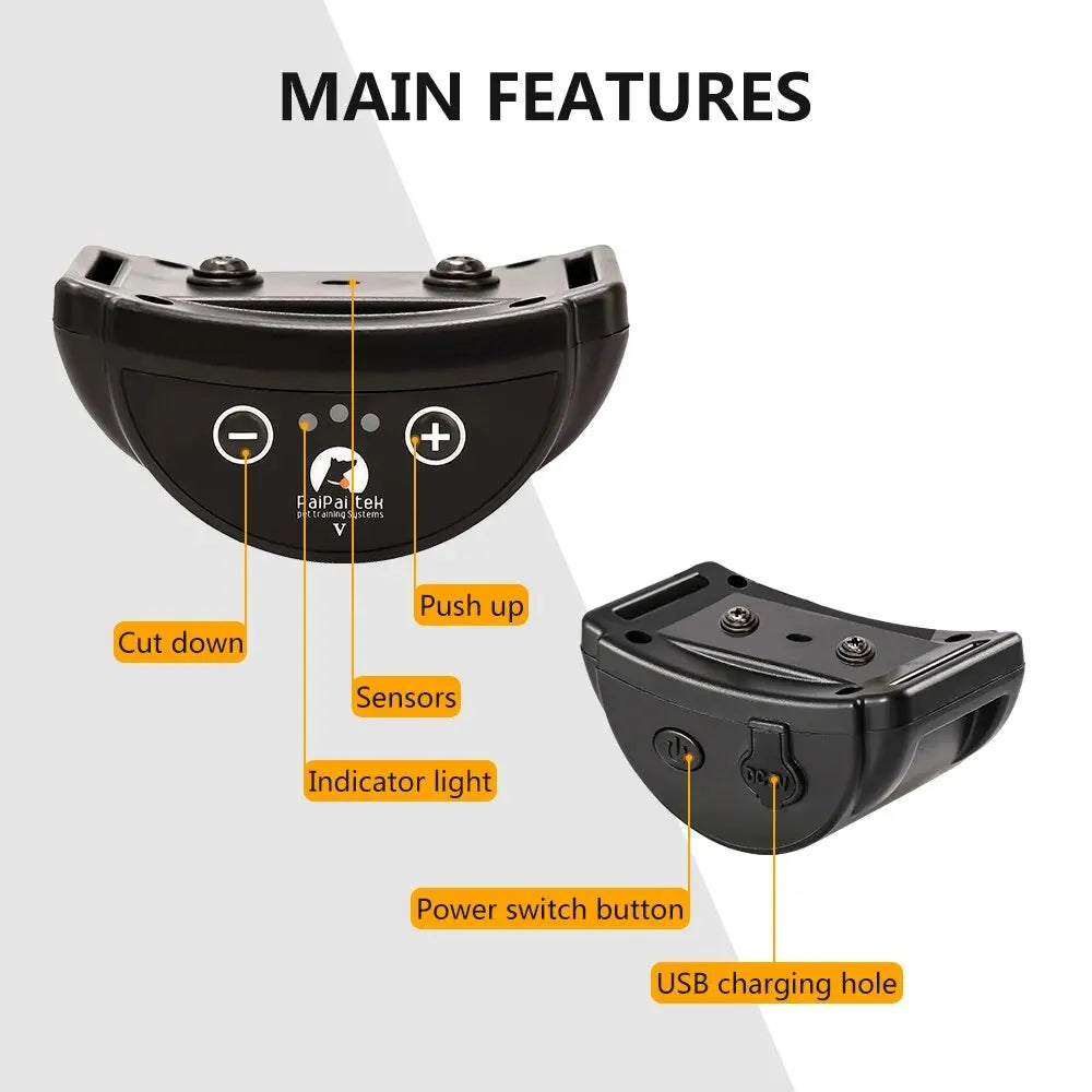 Rechargeable Anti-Bark Dog Collar - Vibration Training for Dogs