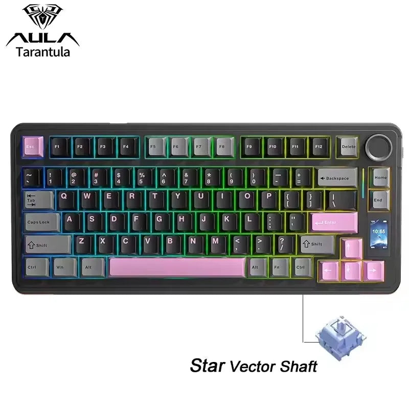 AULA S75 Pro RGB Wireless Mechanical Gaming Keyboard, 75% Layout