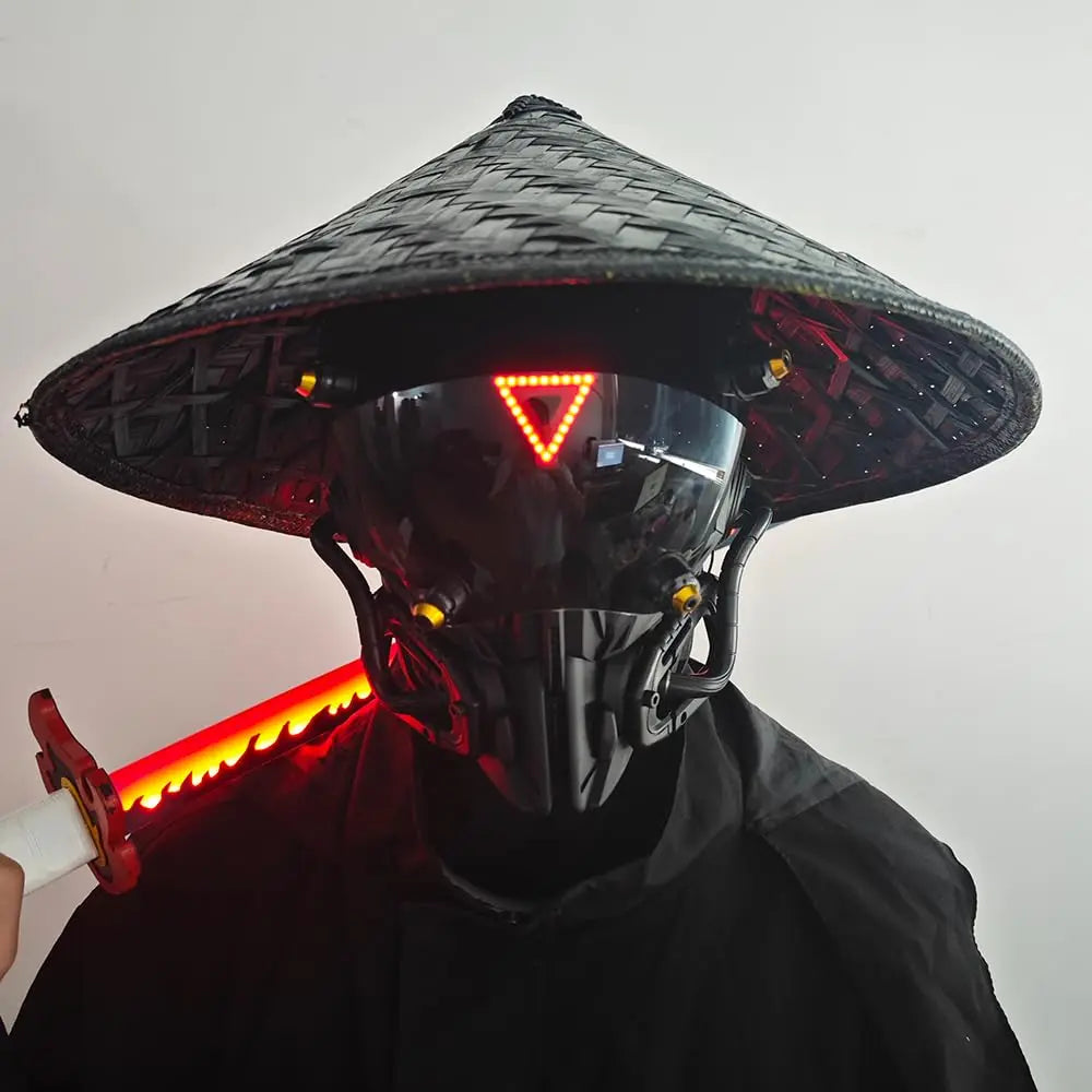 JAUPTO Red Triangle Glow Mask - Stand Out at Parties & Festivals
