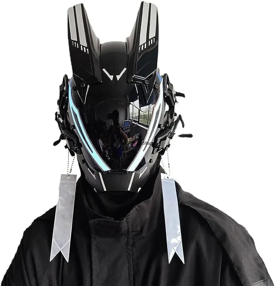 JAUPTO LED Techwear Mask - Futuristic Glowing Accessory for Events