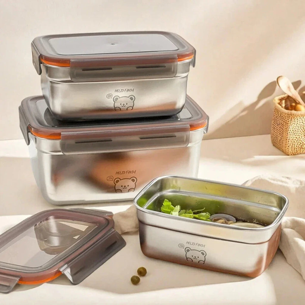 Large Leak-Proof Stainless Steel Food Container