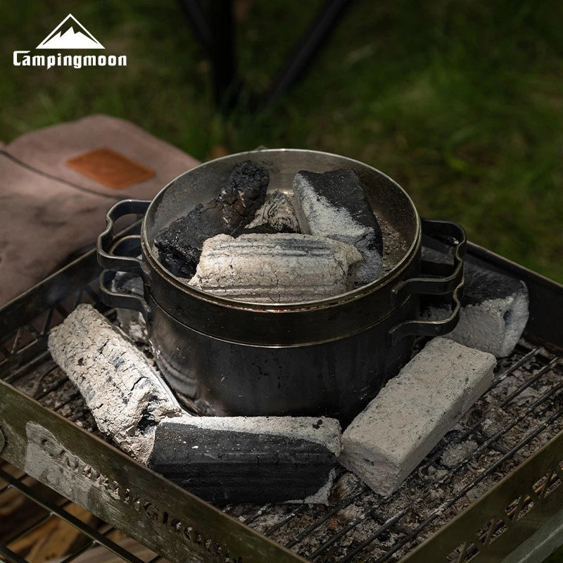 CAMPINGMOON DO-25 Stainless Steel Dutch Pot for Camping & Outdoor Cooking