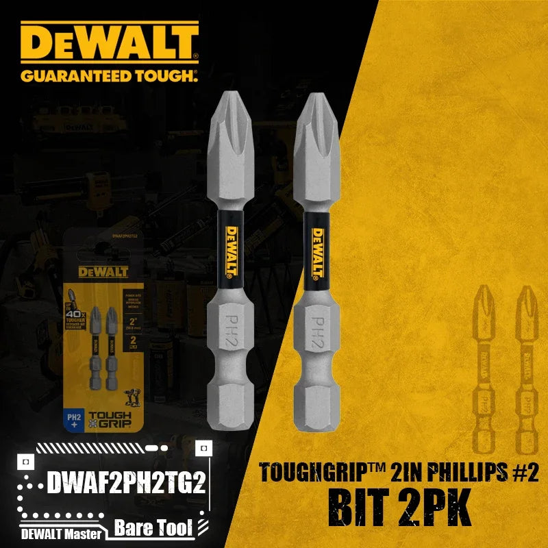 DEWALT TOUGHGRIP™ 2" Phillips #2 Screwdriver Bits - 2 Pack