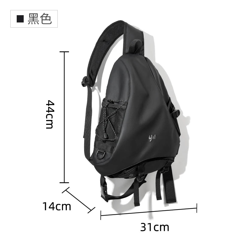 MOYYI Men's Waterproof Crossbody Bag - Versatile Fashion Chest Bag
