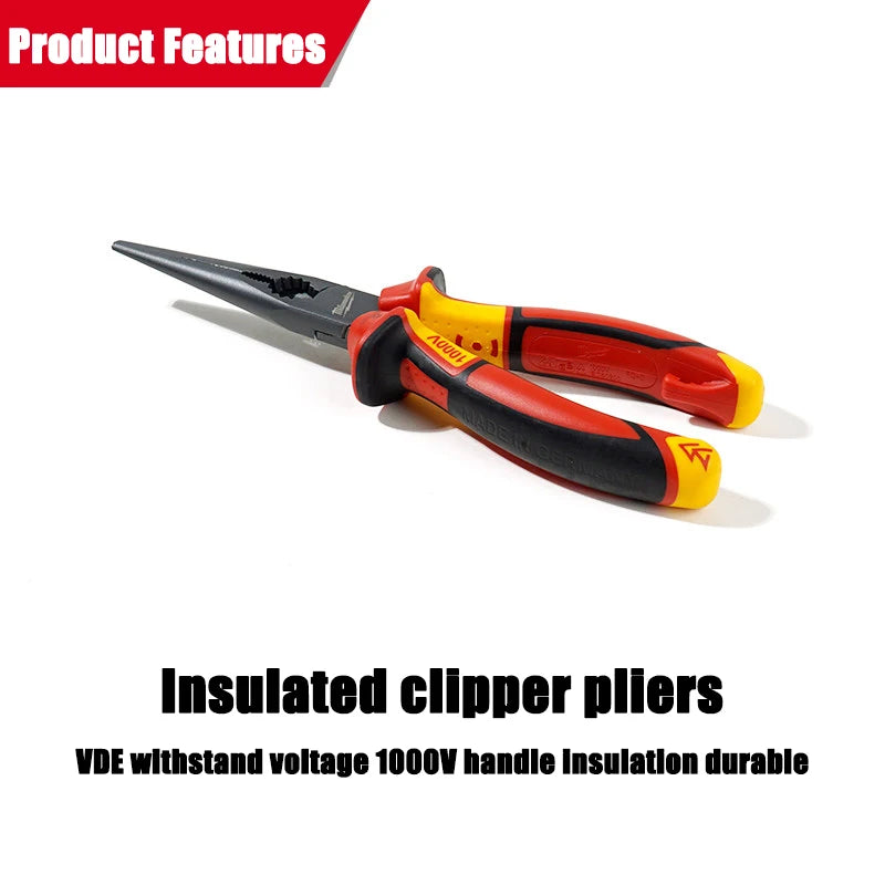 Milwaukee 8-Inch VDE Insulated Needle Nose Pliers - 1000V Electrical Tool