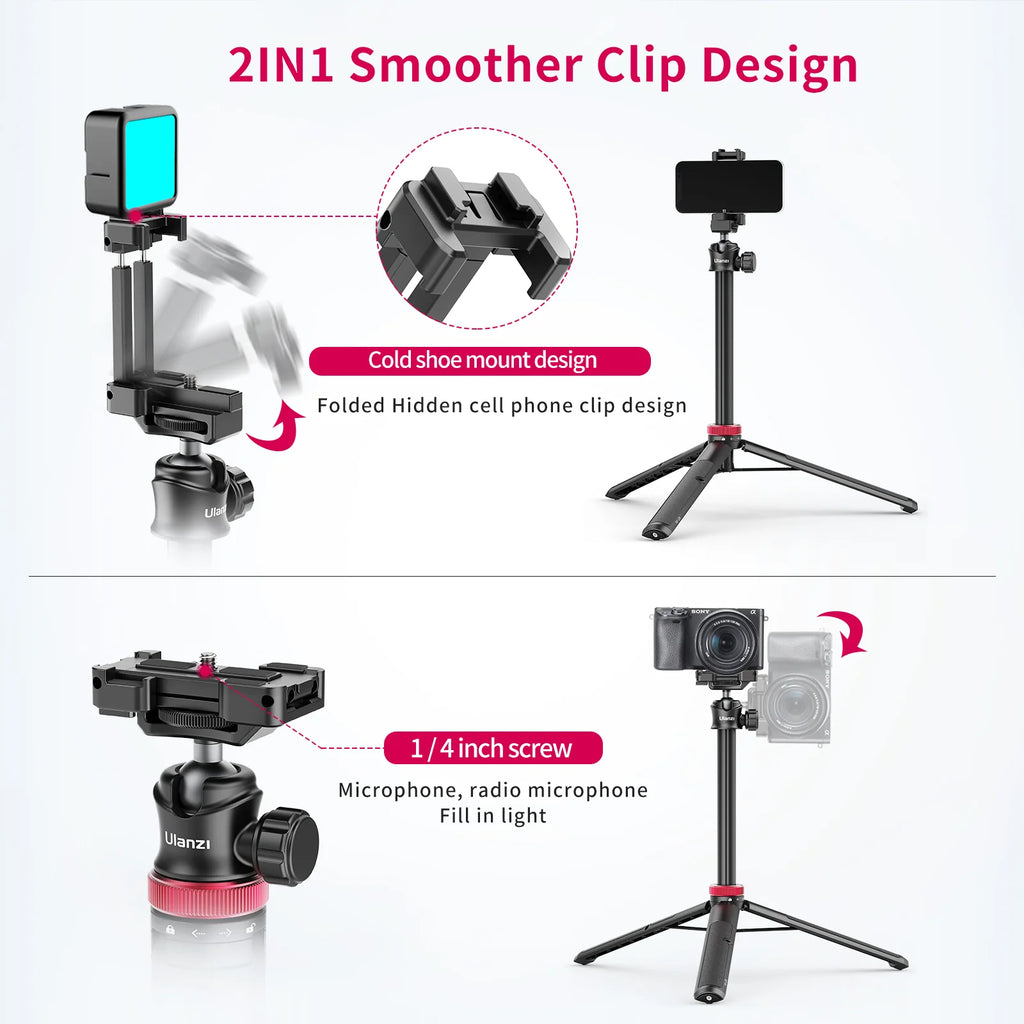 Ulanzi MT-44 Extendable Selfie Stick Tripod for Smartphones & Cameras