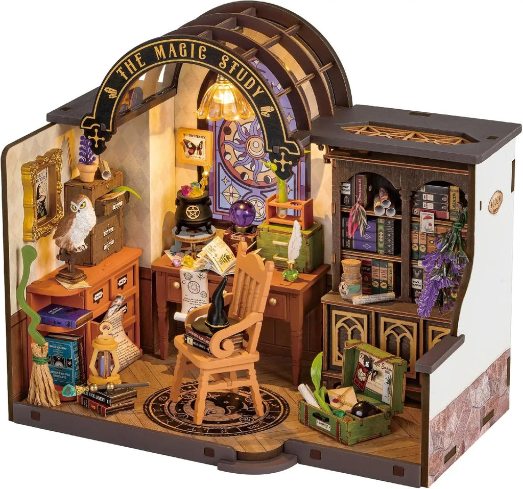 Robotime Magic Study Miniature House - Enchanting 3D Wooden Puzzle