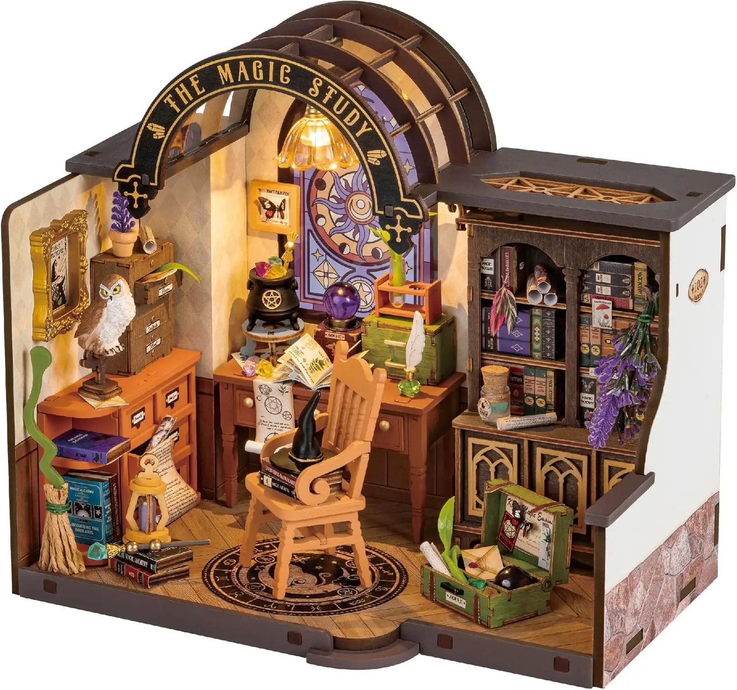 Robotime Magic Study Miniature House - Enchanting 3D Wooden Puzzle