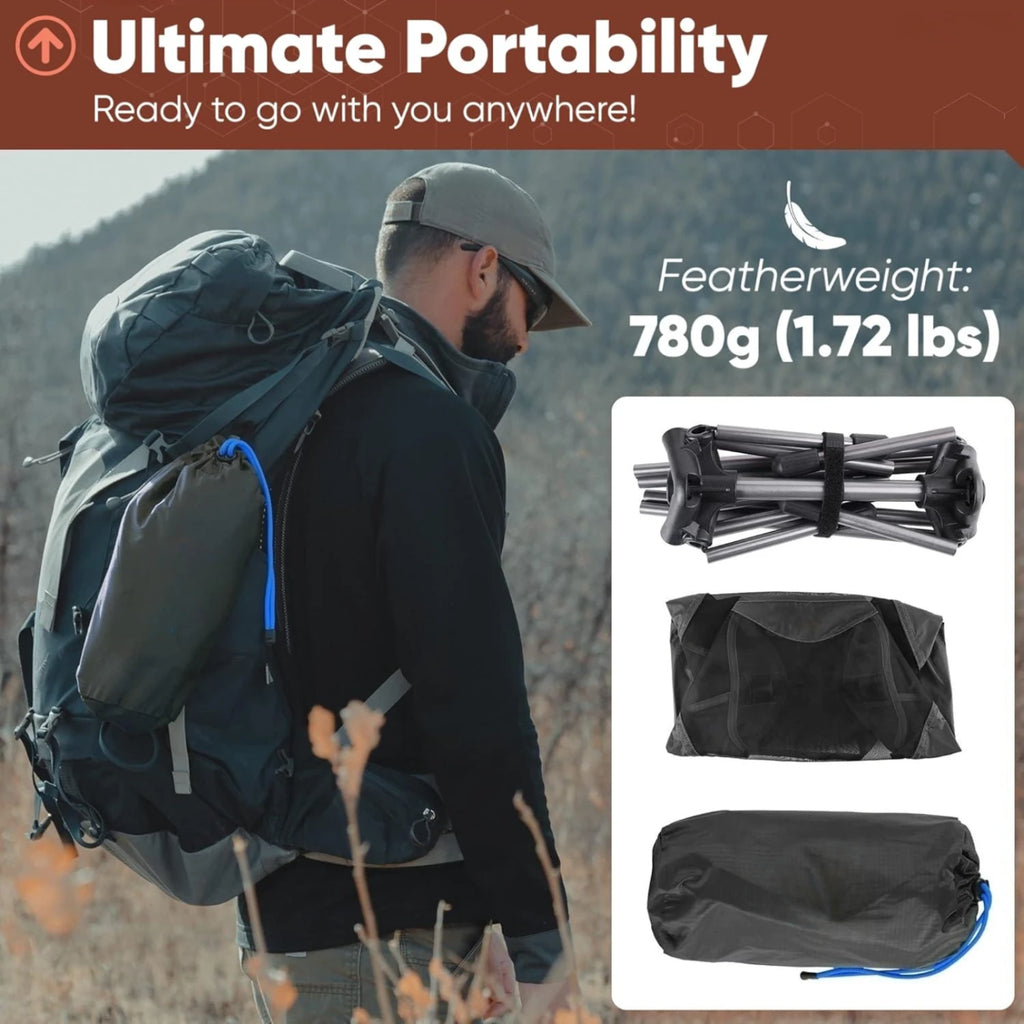 WESTTUNE Ultralight Camping Chair - Portable Aluminum Alloy Beach Chair