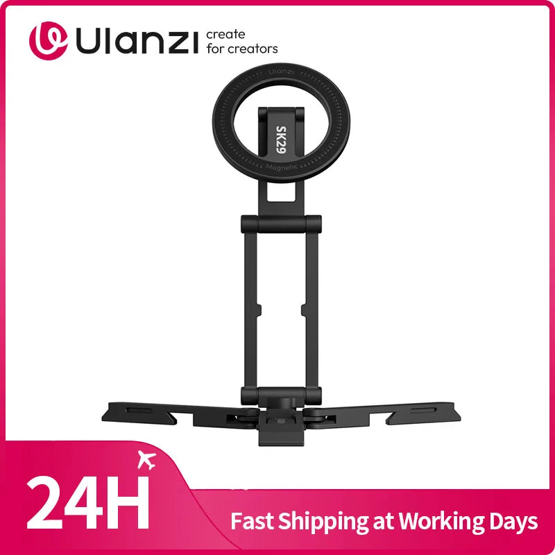 Ulanzi SK29 Foldable Phone Stand with Magnetic Ring & Tripod Base