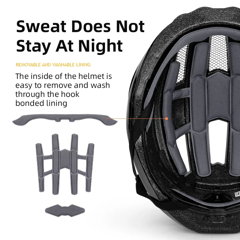 ROCKBROS Ultralight USB Rechargeable Cycling Light Helmet