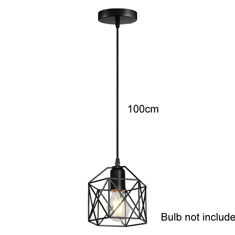 Modern Minimalist LED Pendant Light - Gold & Black Metal Fixture