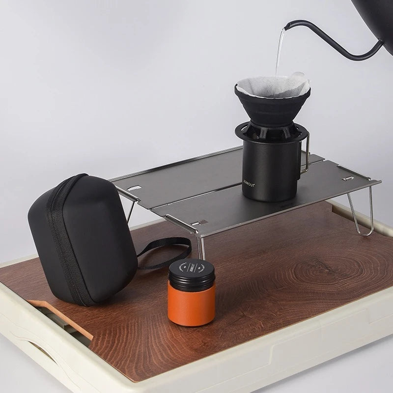 Portable Travel Coffee Maker Set - Compact Silicone Dripper & Cups