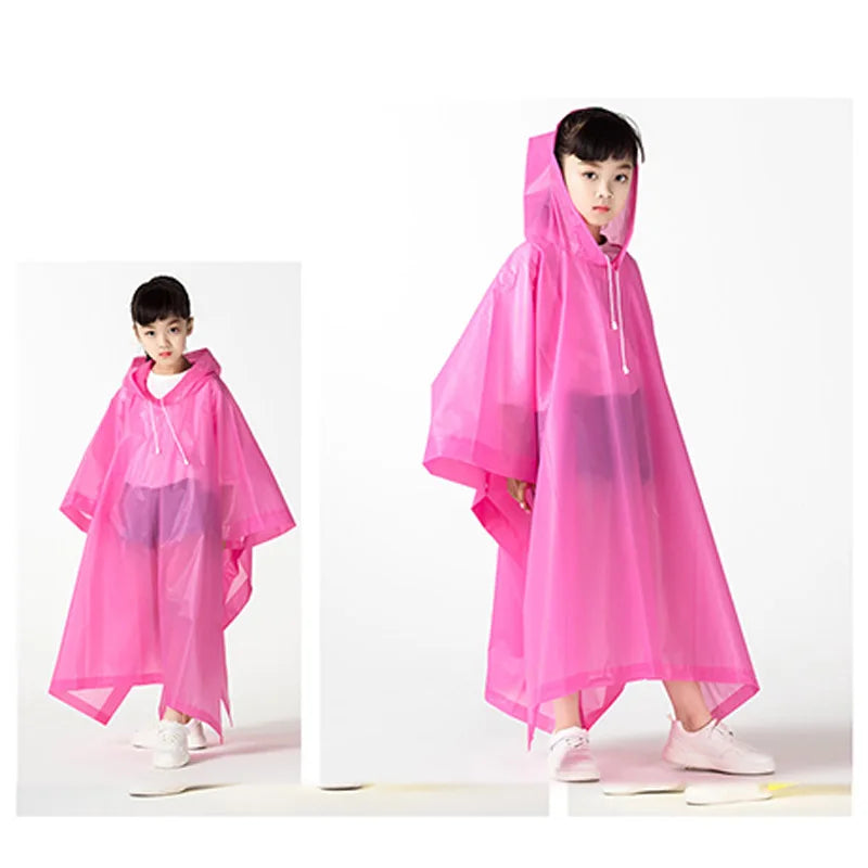Lightweight Kids Raincoat - Waterproof Pullover for Outdoor Adventures