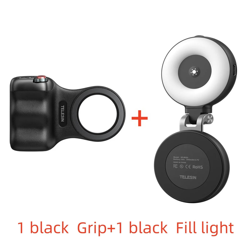 TELESIN Magnetic Phone Grip & Remote Control for iPhone/Huawei/Samsung