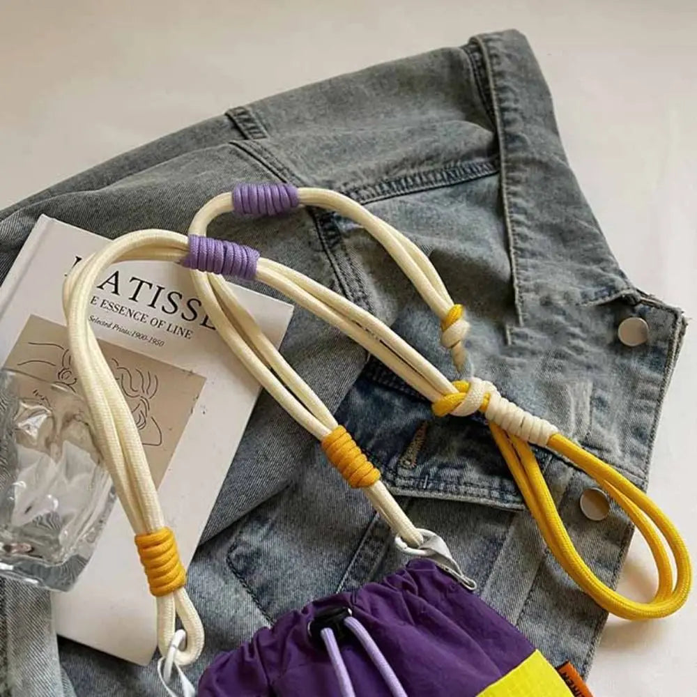 Portable Nylon Drawstring Bucket Bag with Shoulder Strap